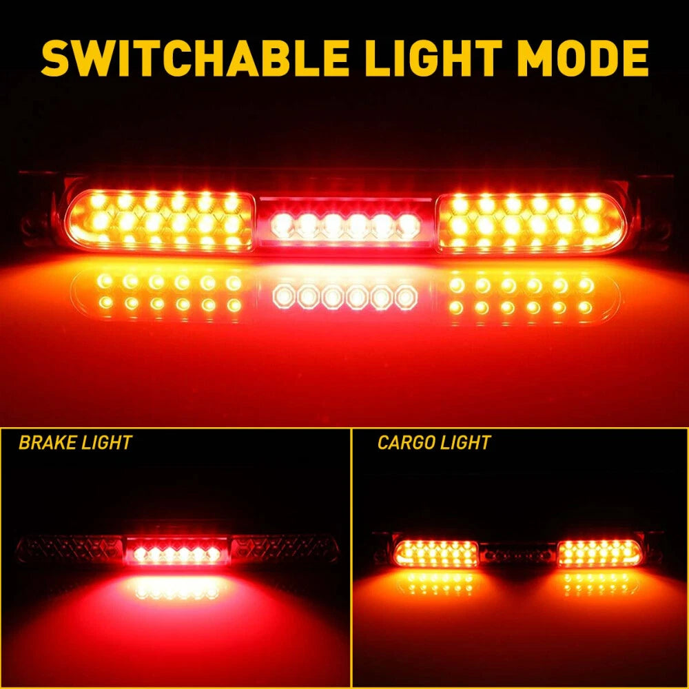 For 1997 - 2003 Ford F150 Red/Clear LED Tail 3rd Brake Light Third Stop Lamp 6B93BC-57