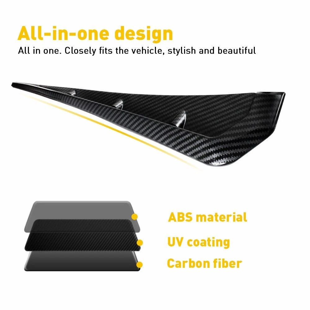 2pcs Carbon Car Fiber Side Fender Vent Air Wing Cover Trim Exterior Accessories 6B93BC-57