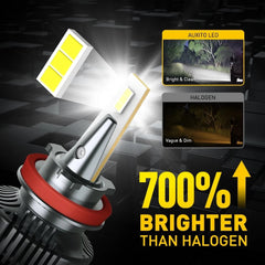 AUXITO H11 LED Headlight Kit Low Beam Bulbs Super Bright 30000LM 6500K White EOA AUXITO