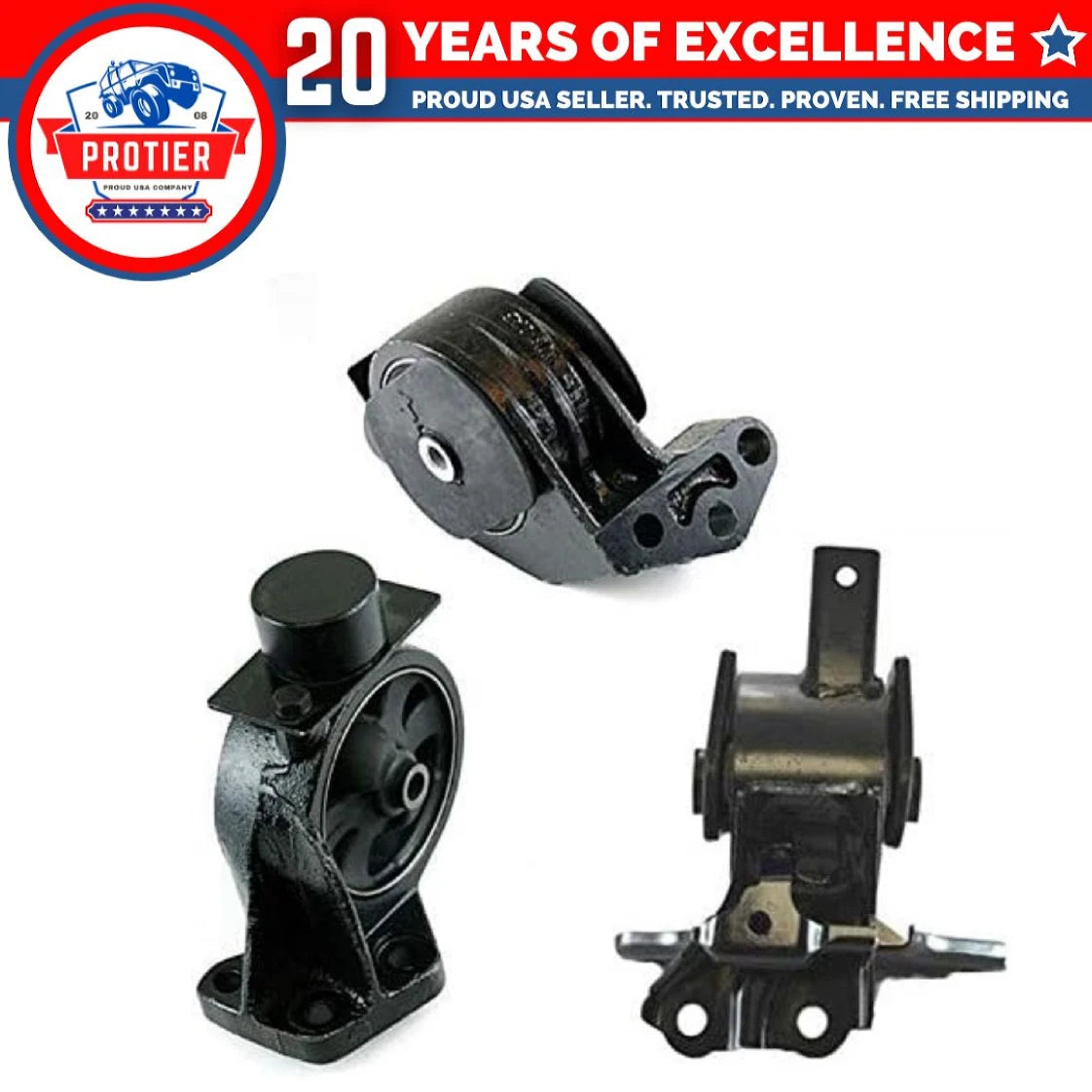 Engine Motor Mount 3PCS Set Fit 2004-2006 KIA Amanti 3.5L Replaces A7114 A7111 6B93BC-57