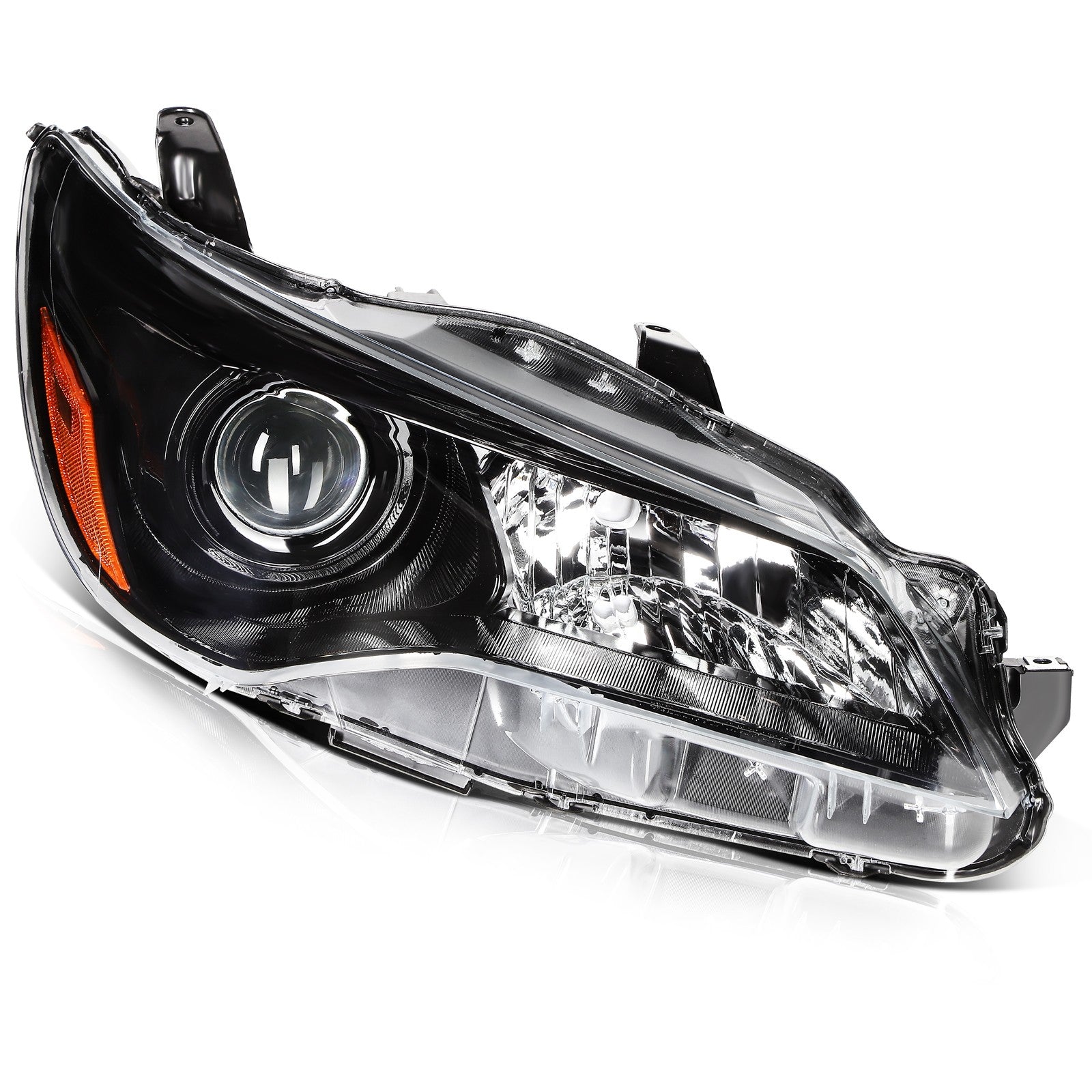 ECCPP Headlights Assembly For Toyota Camry 2.5L 3.5L 2015-2017 Pair Black Amber 6B93BC-57