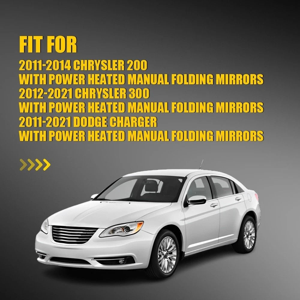 2PCS Mirror Glass Heated LH RH For 2011-2021 DODGE CHARGER CHRYSLER 200 300 EOA 6B93BC-57