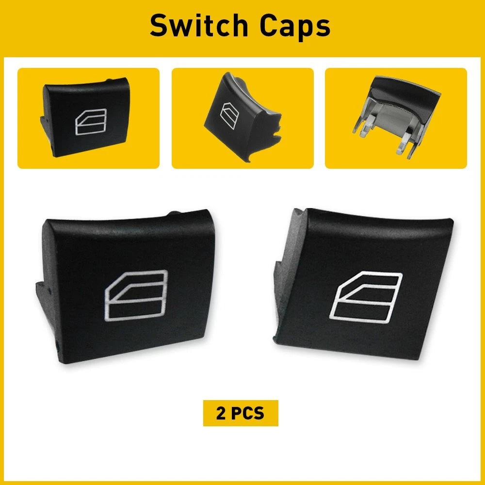 2x Driver Window Switch Repair Button Cap For Mercedes ML GL R W164 W251 X164 6B93BC-57