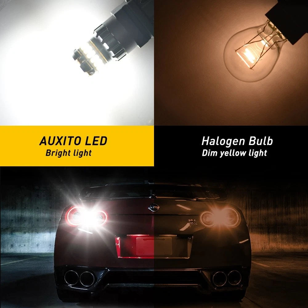AUXITO 3156 3157 LED Reverse Turn Signal Tail Light Bulb Anti CANBUS Hyper Flash AUXITO