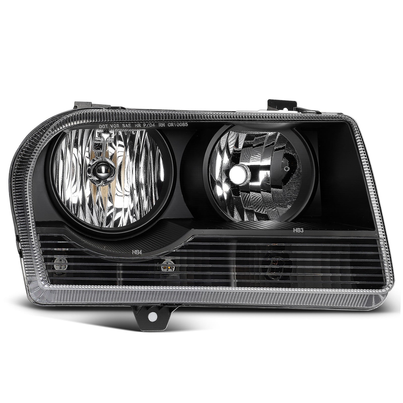 For Chrysler 300 2.7L 3.5L 2005-2010 Black Housing Headlights Assembly Pair 6B93BC-57