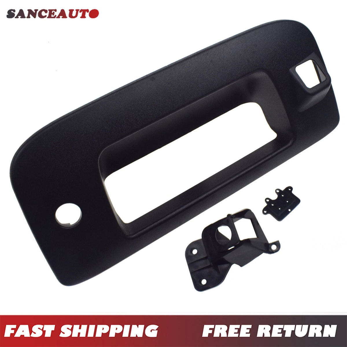 Tailgate Handle Bezel with Key & Camera Hole Set for Silverado Sierra 22755304 6B93BC-57