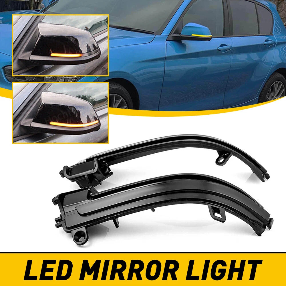 Smoked Turn Signal Lamp LED Side Mirror Light For BMW 4 3 2 1 Series F30 F35 EOA 6B93BC-57