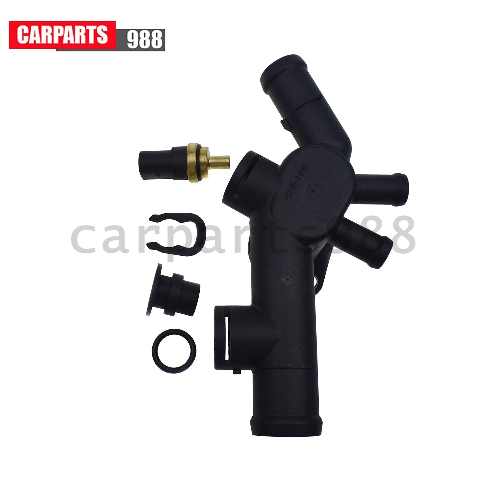 Coolant Flange Connector w/Sensor + Sealing Plug For VW Beetle 2.0L 06A121132C 6B93BC-57