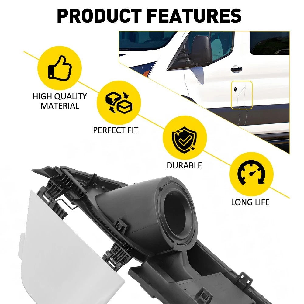 Fuel Filler Door Housing White Gas Cover For Ford Transit Van 150 250 350 15-23 6B93BC-57