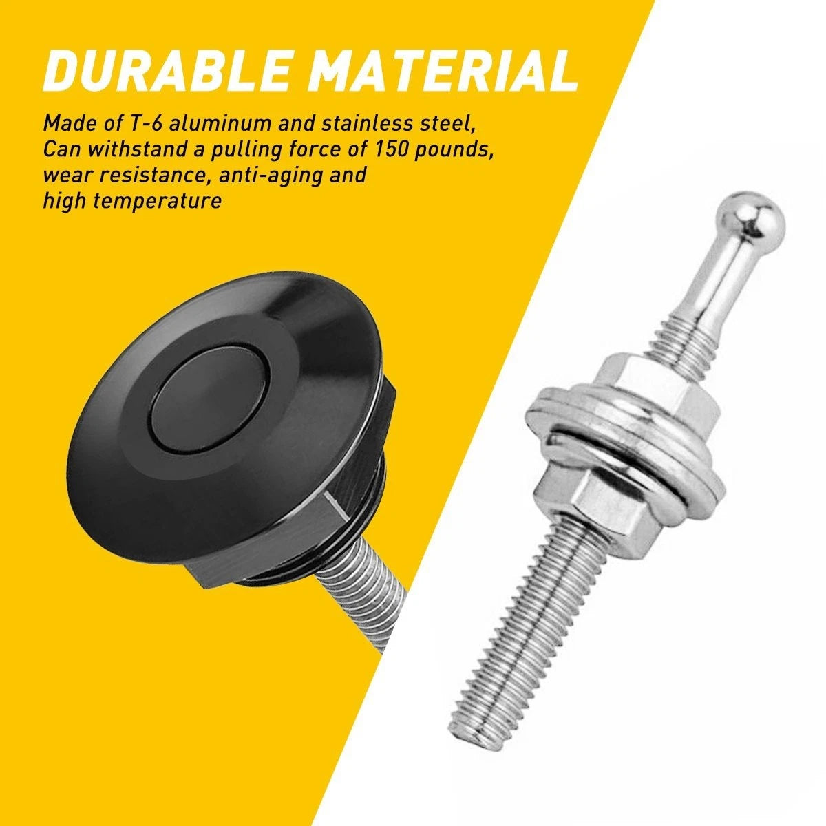 2-10pc Push Button Quick Release Hood Bonnet Pins Lock Clip Car Bumper Latch Kit 6B93BC-57