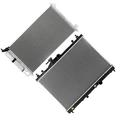 Aluminum Radiator & AC Condenser Cooling Kit For 07-12 Nissan Versa 6B93BC-57