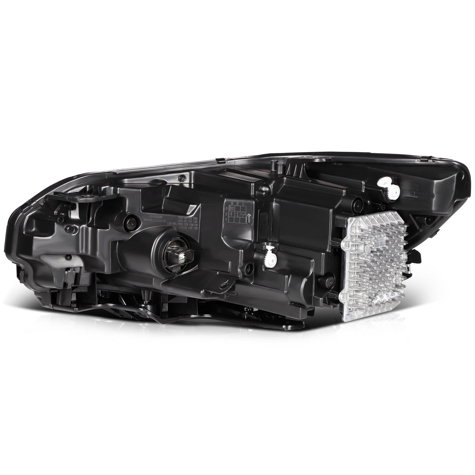 Pair Kit Full LED Headlights Assembly For 2019-2021 Jeep Cherokee Black Amber 6B93BC-57