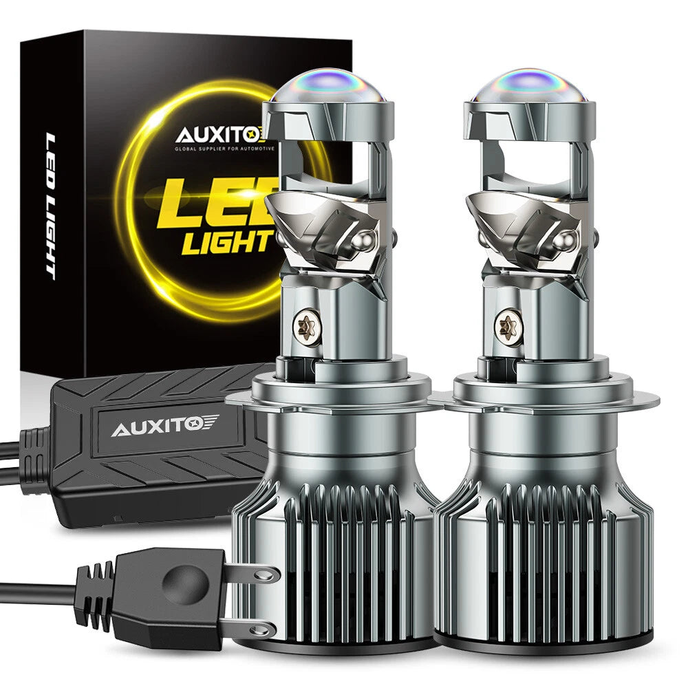 4X AUXITO H7 LED Headlight Bulbs High Low Beam Super Bright White CANBUS Y19 EOA AUXITO
