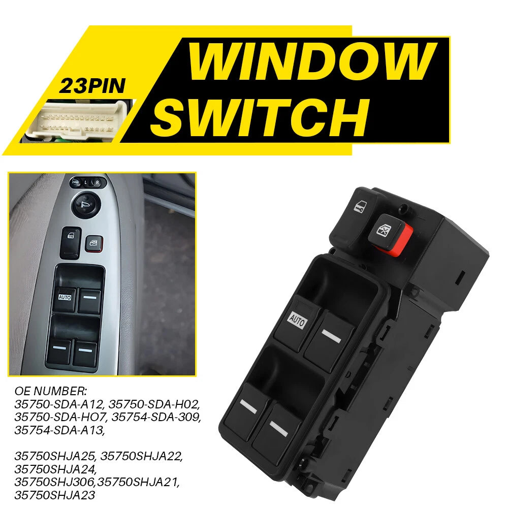 For 2005-2010 Honda Odyssey Driver Power Master Window Control Door Lock Switch 6B93BC-57