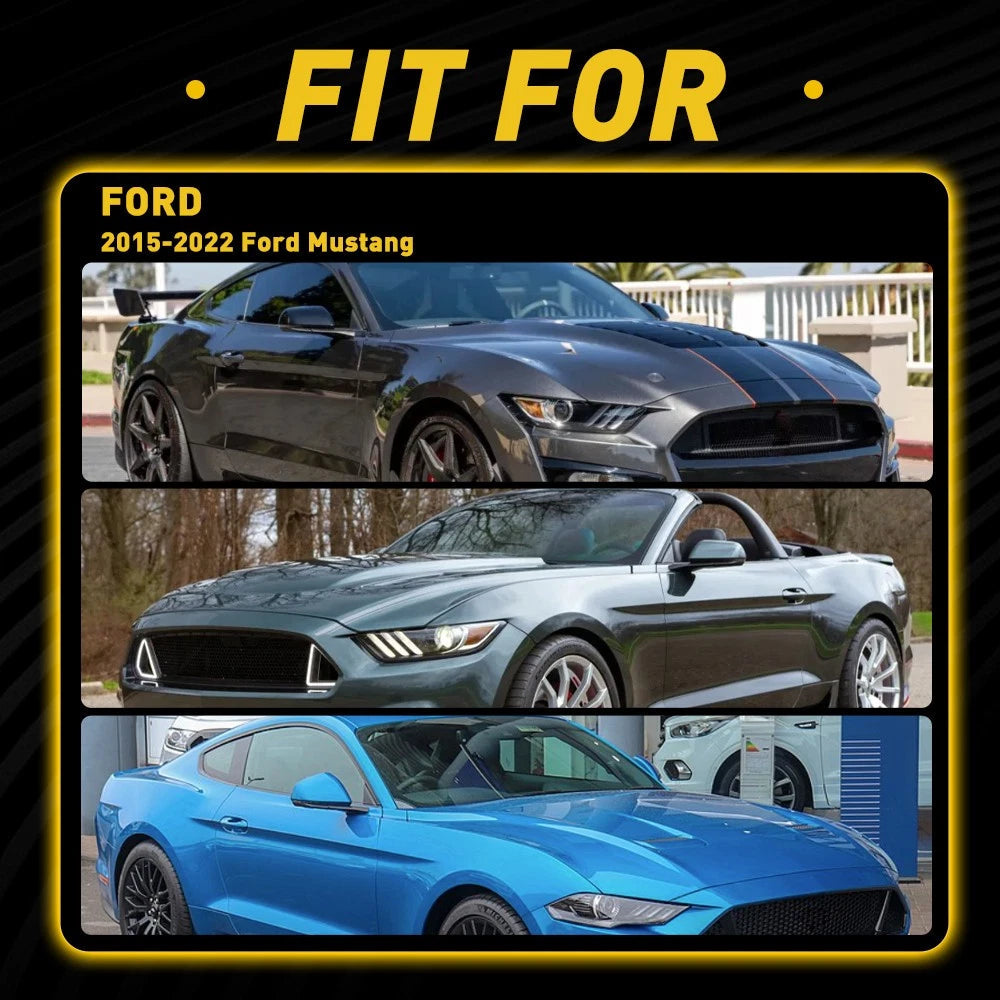 Smoke Sequential Amber LED Side Mirror Signal Lights For 2015-22 Ford Mustang EA 6B93BC-57