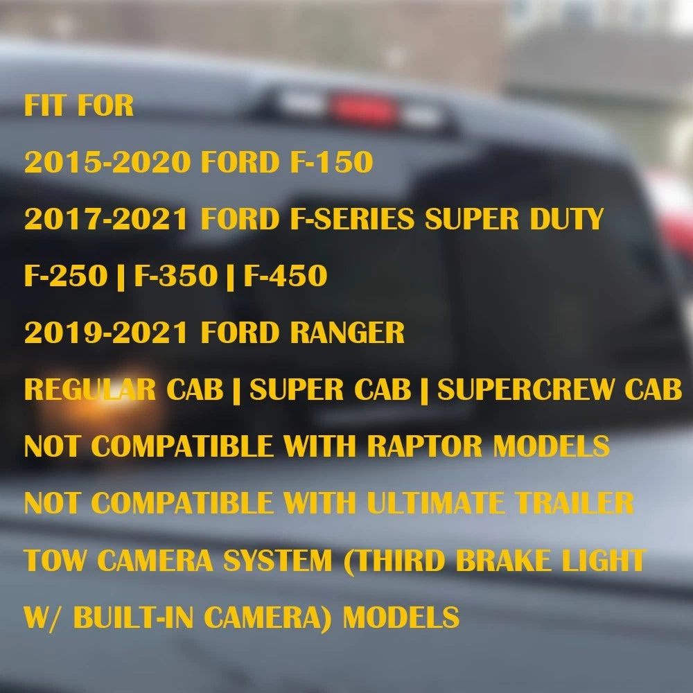 FIT 15-20 Ford F150 LED Black Replacement 3RD Third Brake Cargo Lamp Tail Light 6B93BC-57
