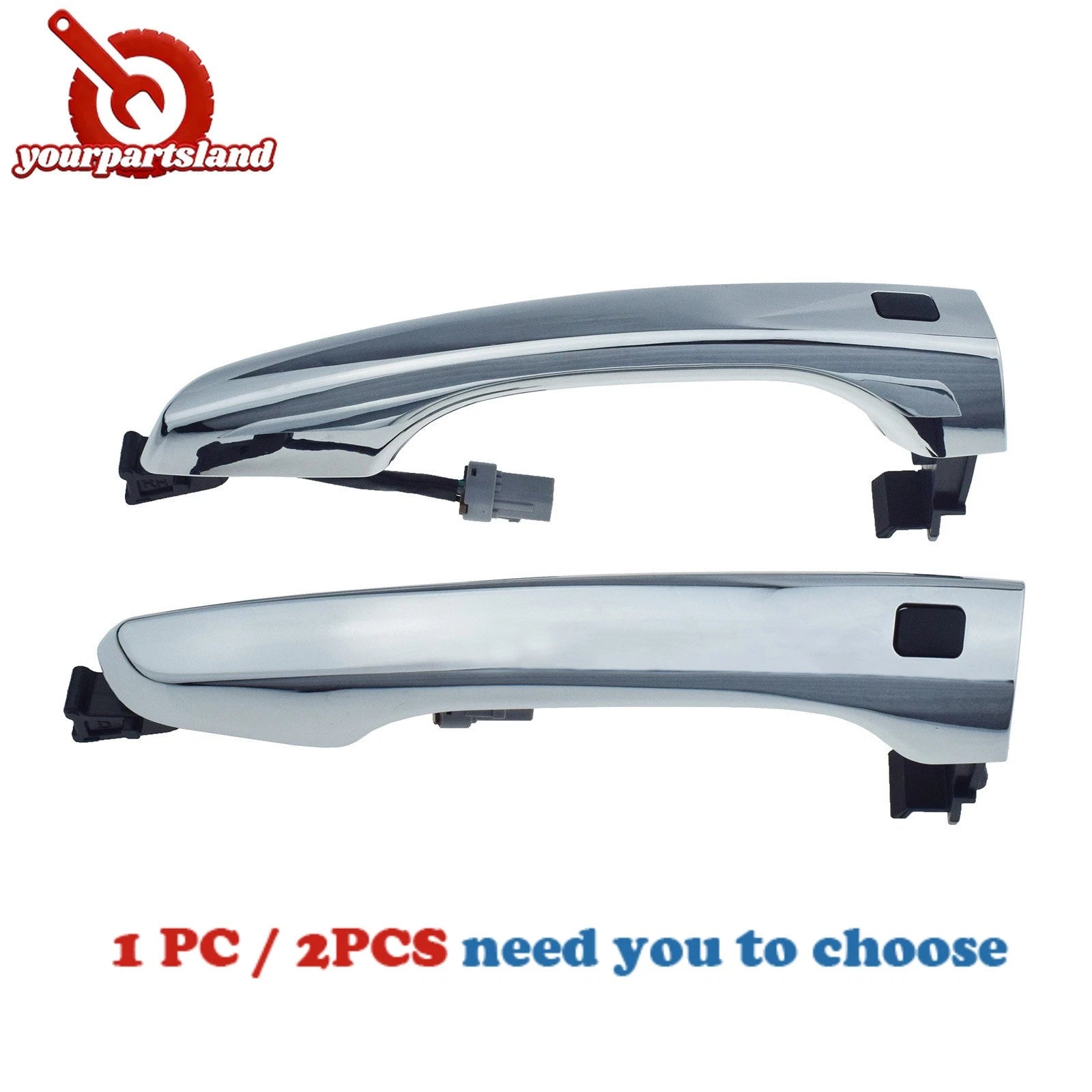 Front LH RH Chrome Outside Door Handle W/ Smart Key For Hyundai Elantra 16-20 6B93BC-57