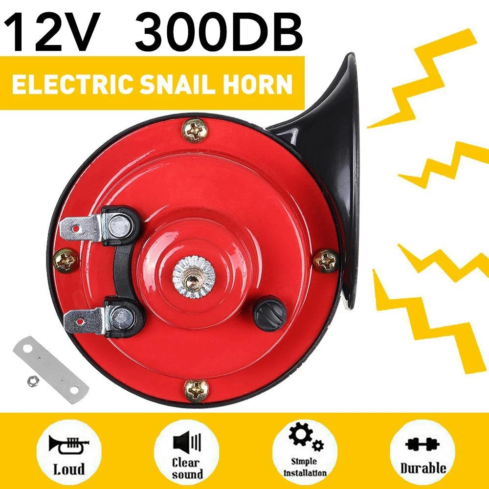 12V 300DB Super Loud Train Horn for Waterproof Motorcycle Car Truck SUV Boat Red 6B93BC-57