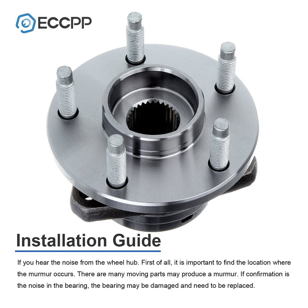 2 Pcs Front Wheel Hub Bearings For Chevy Malibu 2004-2012 Pontiac G6 2005-2010 KOEEP