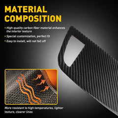 Carbon Fiber Air Vent Outlet Trim Panel For BMW 3 Series E90 E92 05-12 Car Parts 6B93BC-57