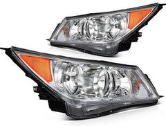 Pair Kit Headlights Assembly For 2012-2013 Buick LaCrosse 2.4L 3.6L Chrome Amber 6B93BC-57