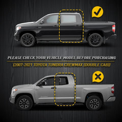 2X Right Left Roof Molding Drip Trim Black For 2007-2021 Toyota Tundra Crewmax 6B93BC-57
