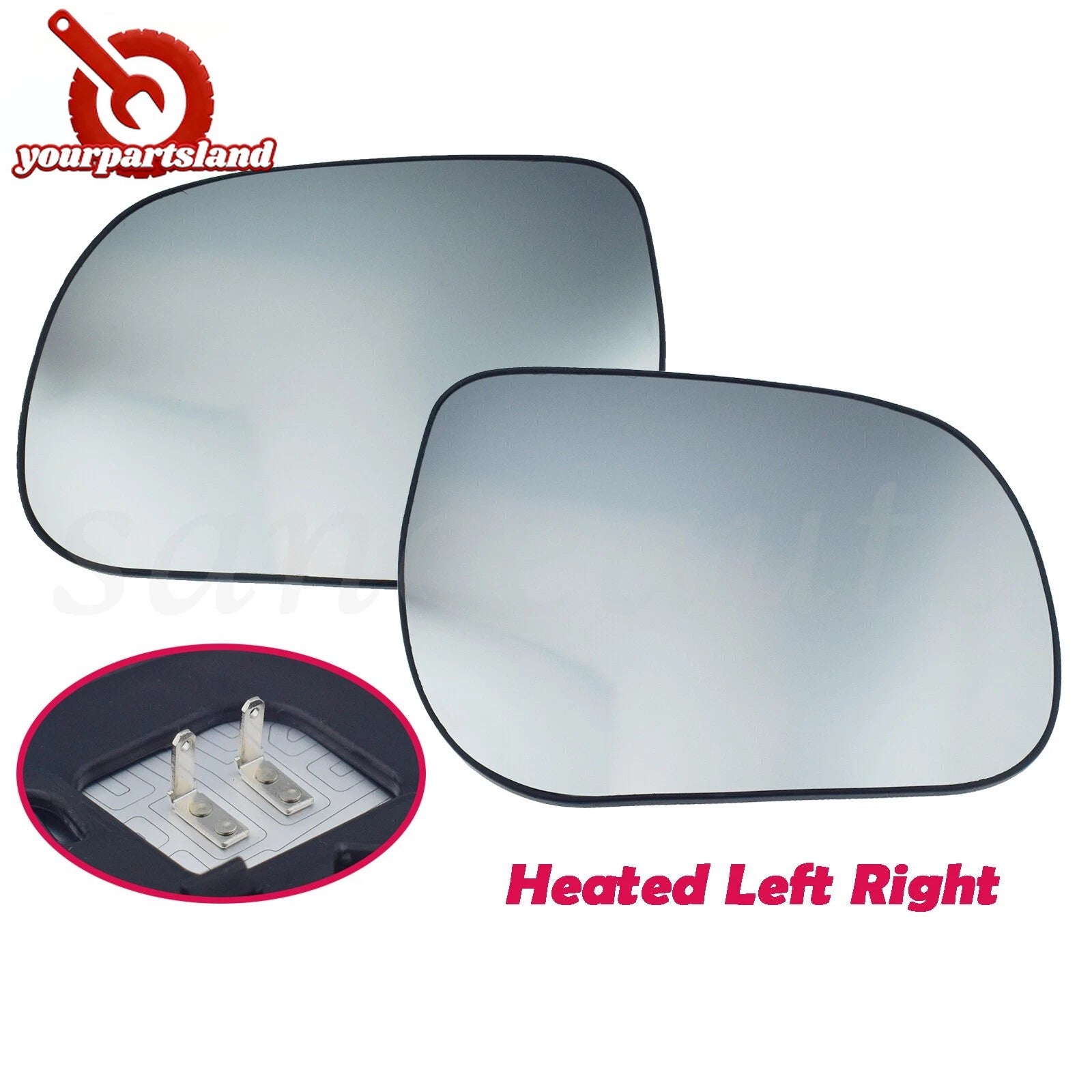 2PC Mirror Glass W/ Plate Heated For Toyota RAV4 2006-2012 8796142790 8793142890 6B93BC-57