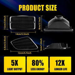 For Jeep Wrangler TJ 1997-06 Smoked LED Bumper Signal Front Side Marker Lights A 6B93BC-57