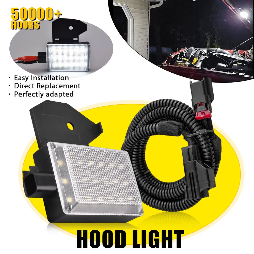 LED Under Hood Courtesy Light Lamp w/ Wiring Harness For 1998-07 Jeep Wrangler A 6B93BC-57
