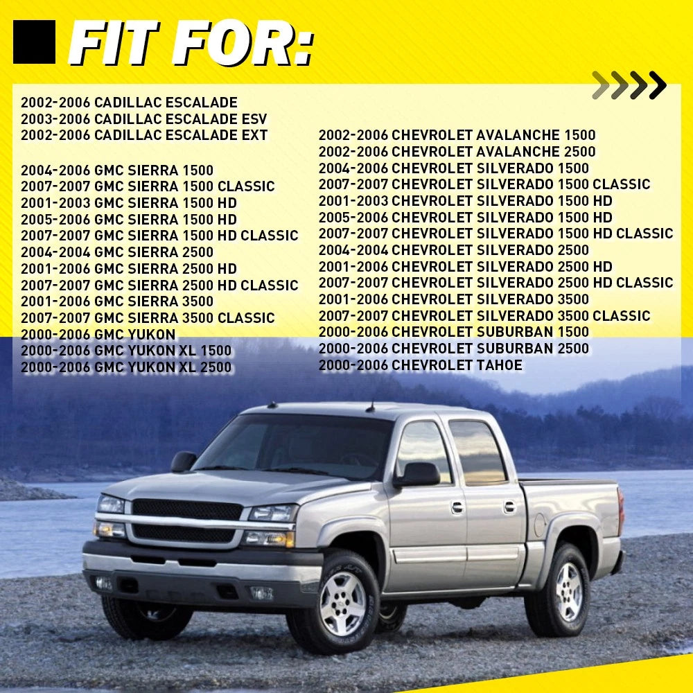 Outside Exterior Door Handle For 2000-2006 Chevy Tahoe GMC Yukon Sierra Chrome A 6B93BC-57