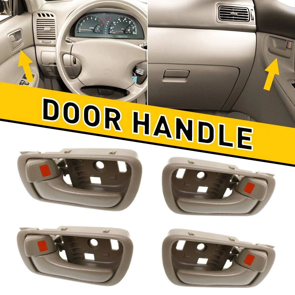 Door Set Handle For 2002-2006 Toyota Camry Front & Rear Inner Beige Plastic 4Pc 6B93BC-57