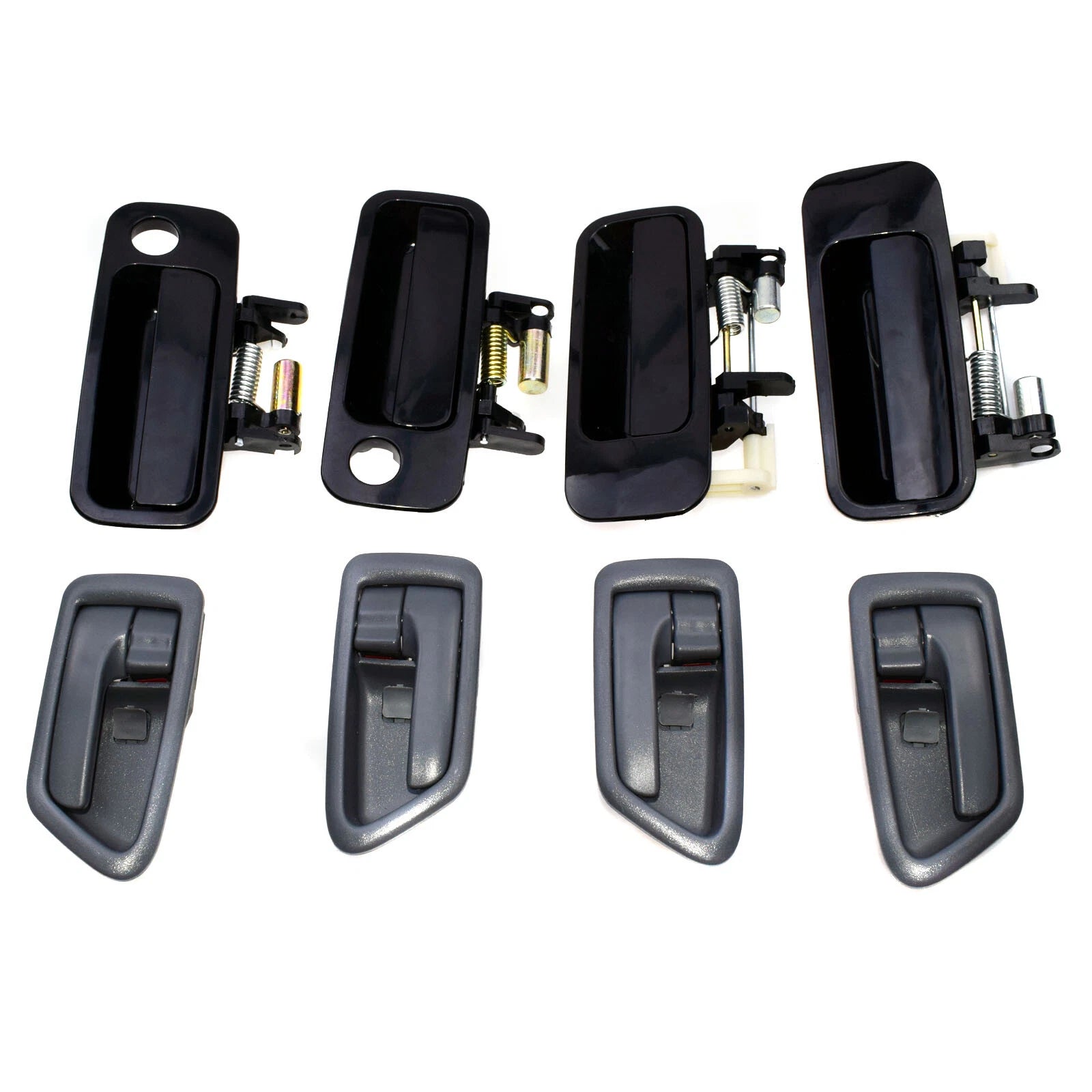 For Toyota Camry 97-01 Black Outside + Gray Inside Door Handle Front Rear LH RH 6B93BC-57