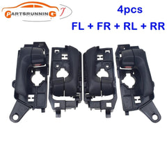 4X Front Rear LH RH Interior Door Handle For Hyundai Sonata 2008 2009 2010 Black 6B93BC-57