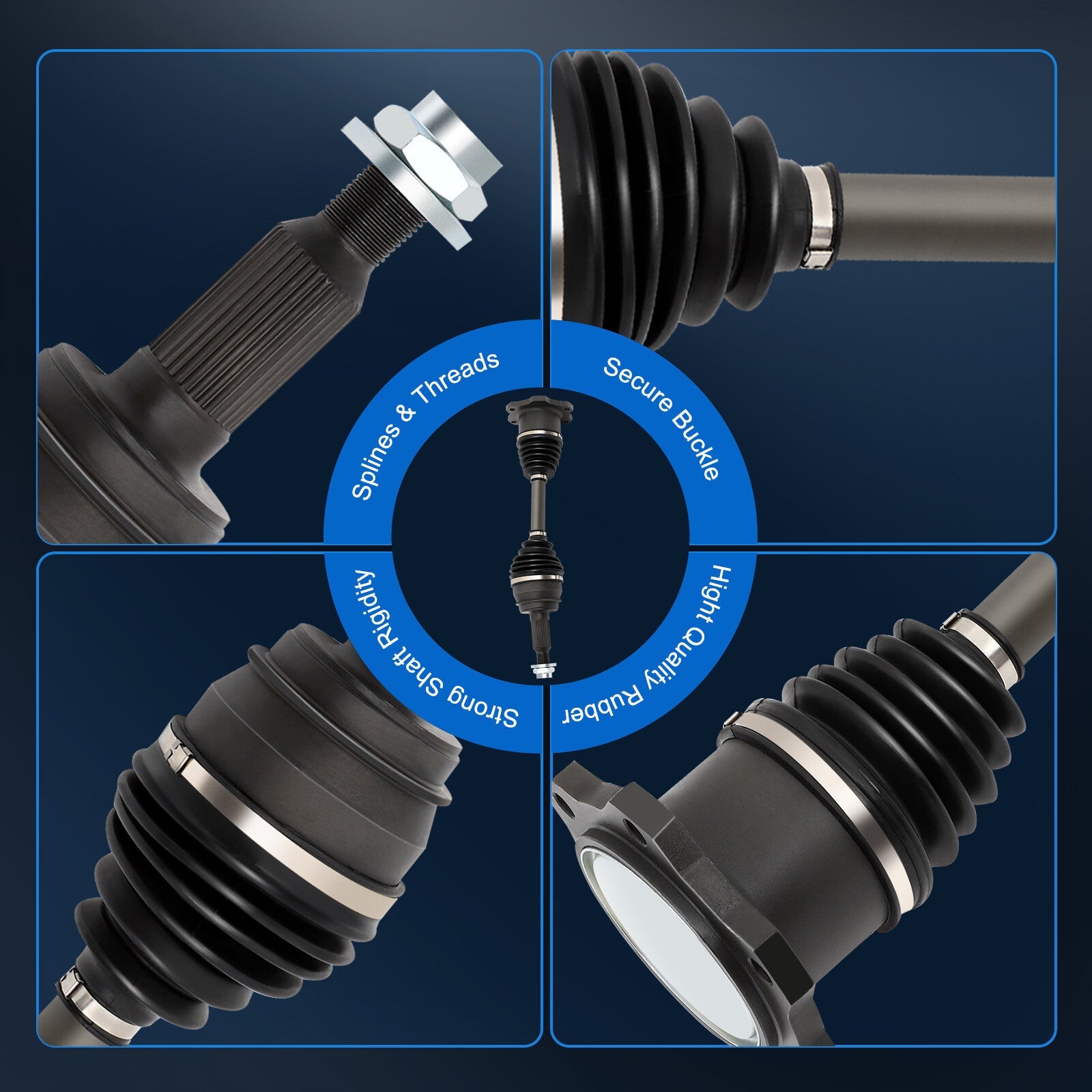 Front for Chevrolet Silverado 1500 GMC Sierra 1500 5.3L 1999-2006 2pcs CV Axles 6B93BC-57