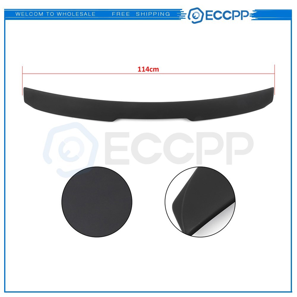 Unpainted Black Roof Rear Roof Wing Spoiler For 2004-2009 BMW E60 A-C Style 6B93BC-57