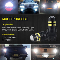 4 PCS White 3157 DRL 3157A 4114 4157NA Backup Reverse LED Light Bulbs 48H EOA 6B93BC-57