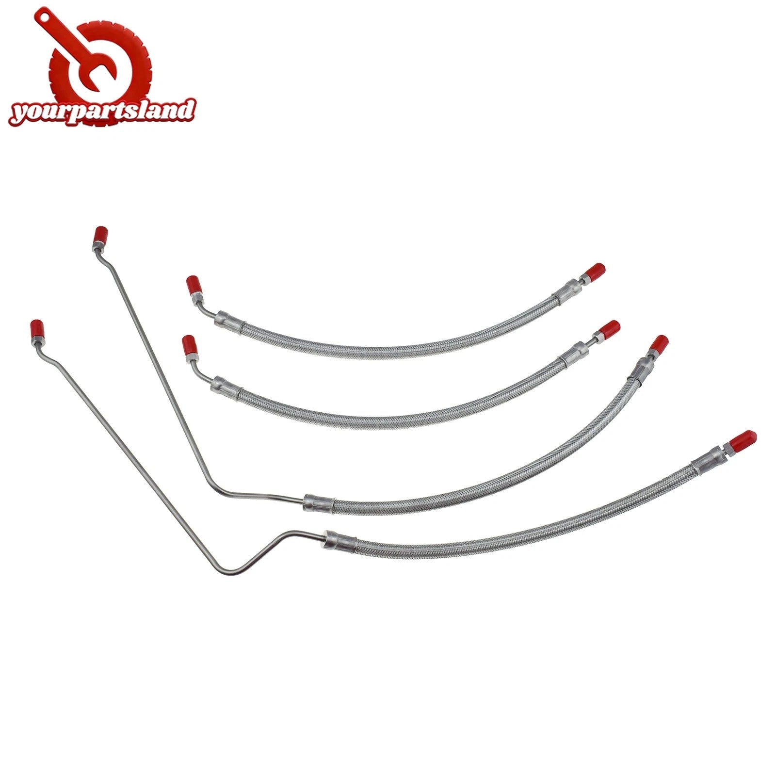 For Mercruiser Bravo Trim Cylinder Full Hose Kit 4PCS 32-99904Q 32-864589 864588 6B93BC-57