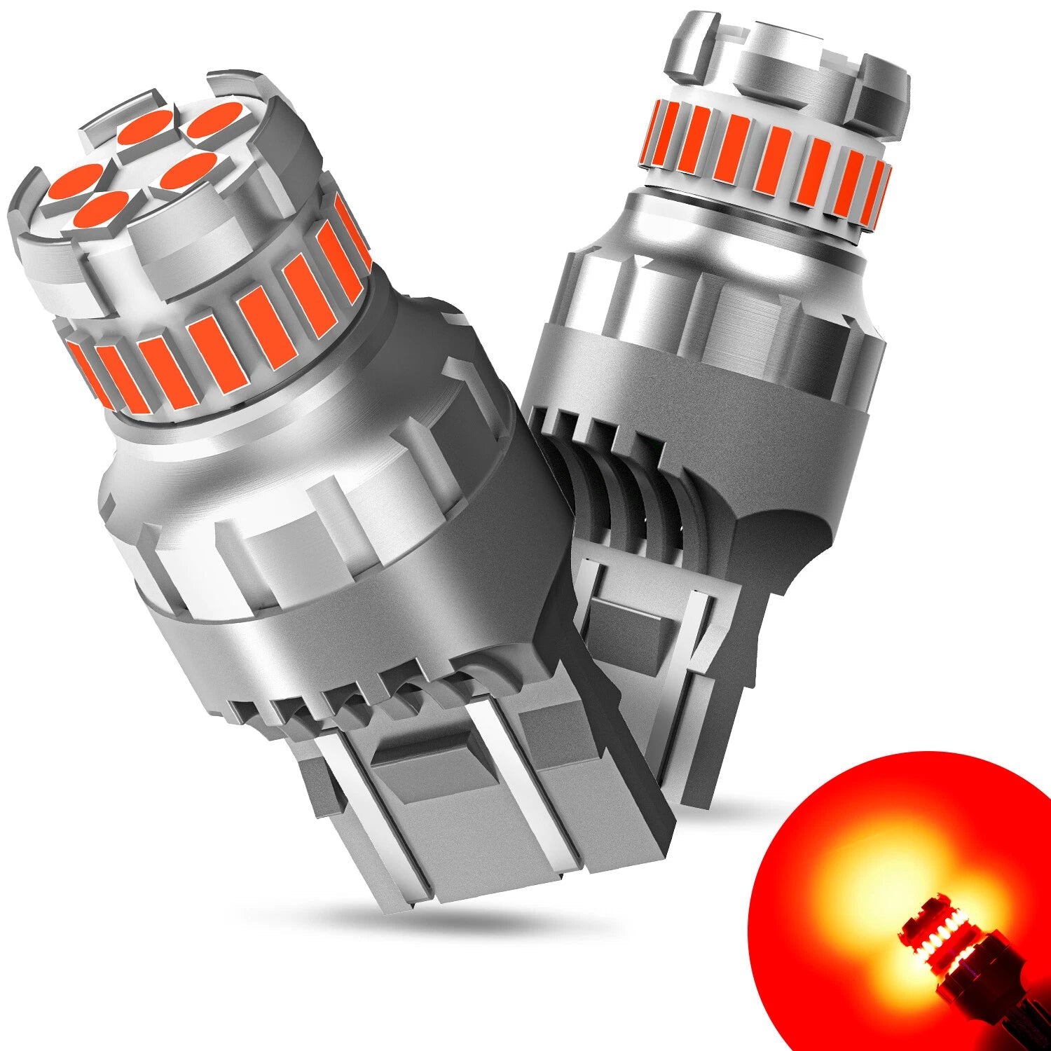 CANBUS 7443 7444 7440 7441 LED Bulbs Brake Stop Light Lamp Red Super Bright 4pcs 6B93BC-57