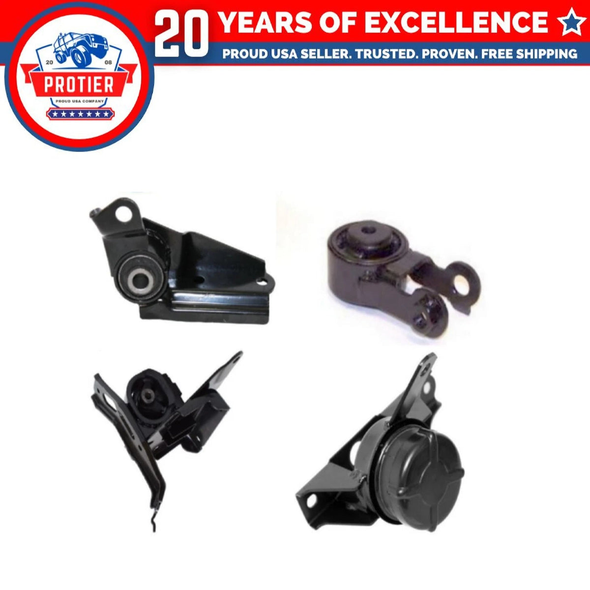 Motor & Trans Mount 4PCS Set Compatible for 06-11 Toyota Yaris 1.5L/ 15-17 6B93BC-57