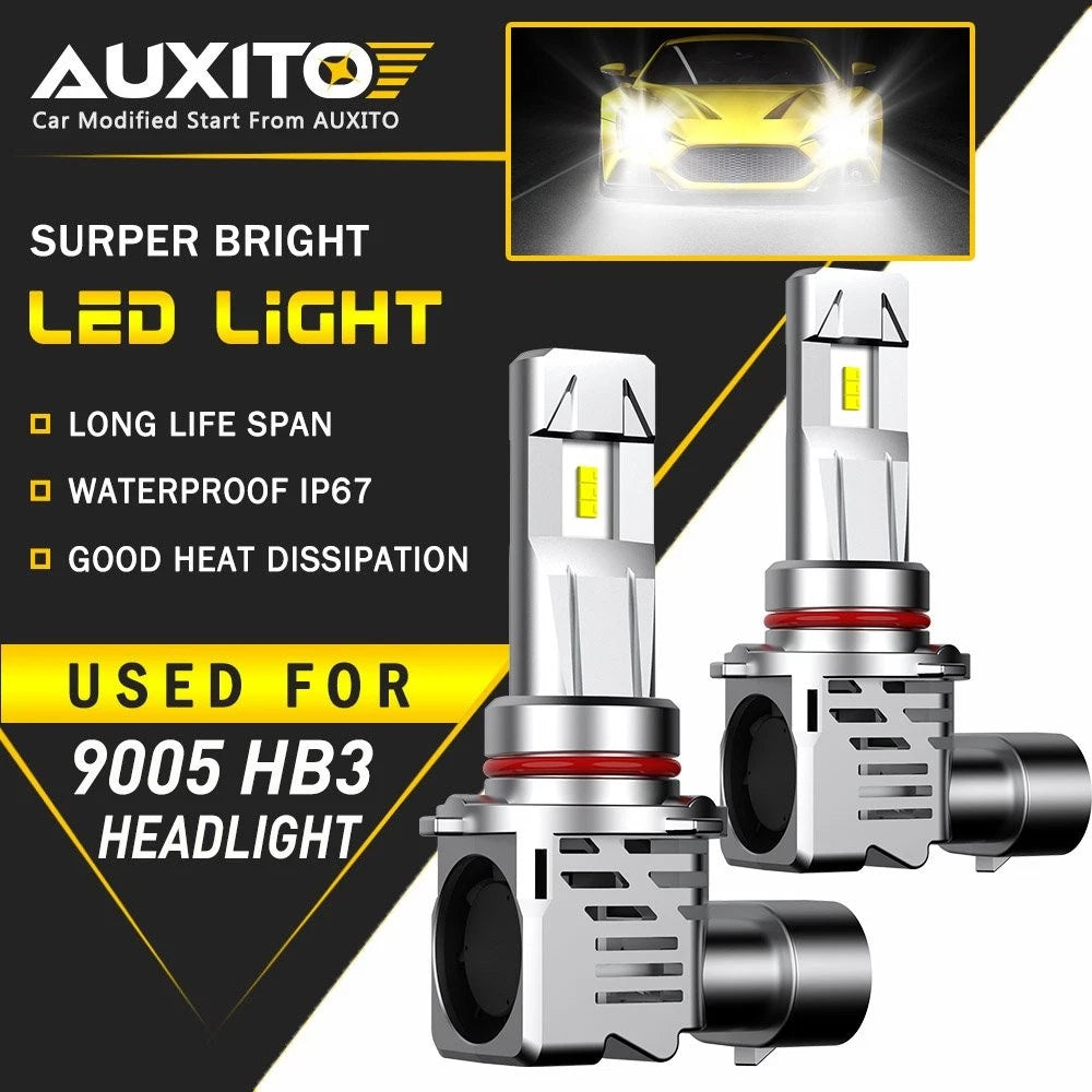 AUXITO 9005 24000LM High Beam Headlight LED 6500K Kit Super Bright Bulbs ZES EOA AUXITO