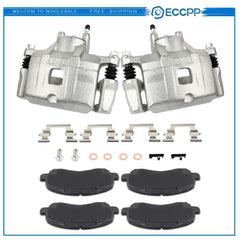 Front Brake Calipers Brake Pads Set 6Pcs Kit For 2011-2014 Chrysler 200 6B93BC-57