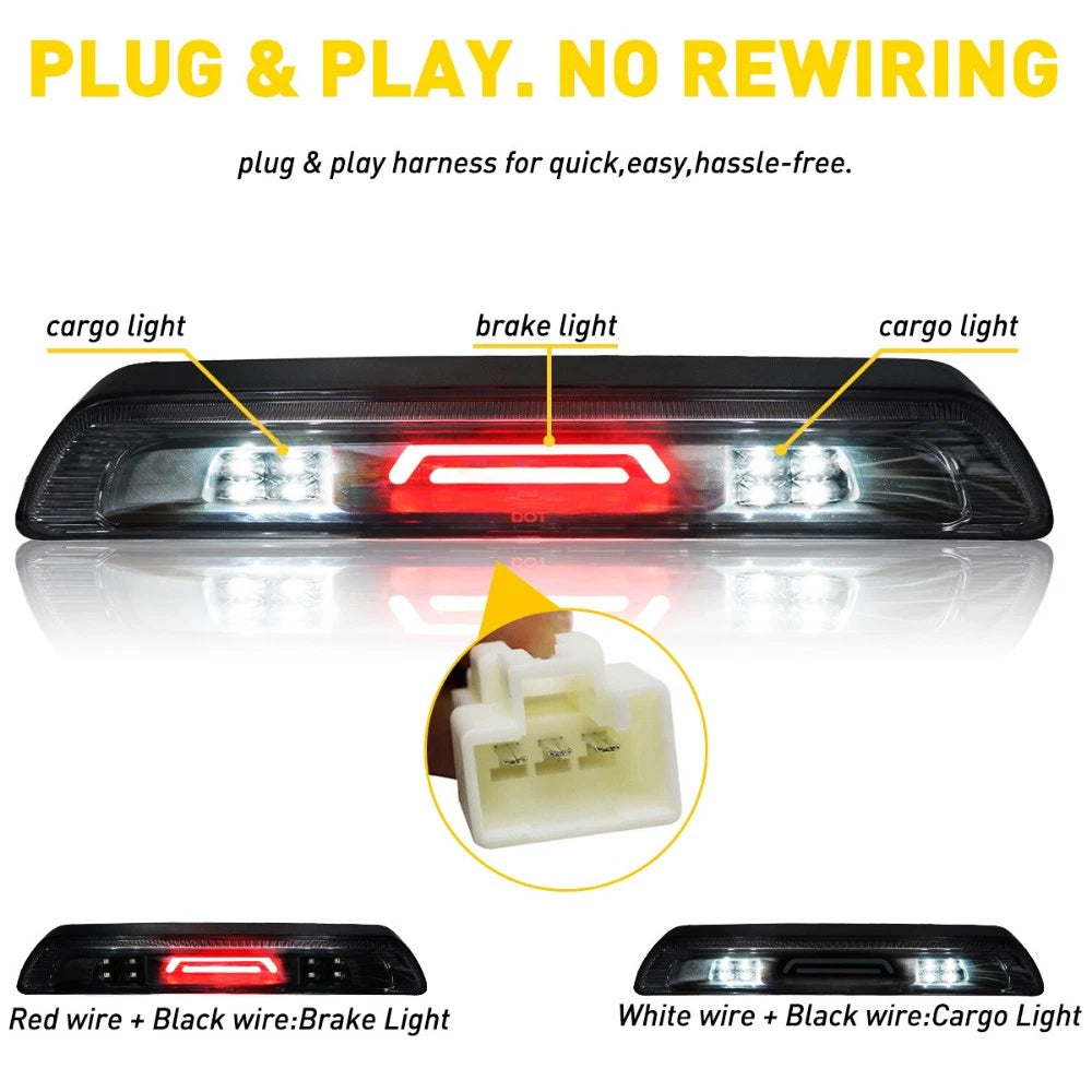 For 2007-2018 Toyota Tundra 3rd Third Brake Light LED Smoke Rear Tail Cargo Lamp 6B93BC-57
