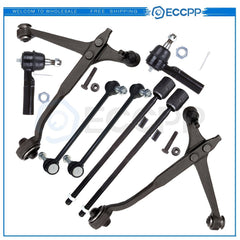 For 1999-2003 Ford Windstar 8pcs Front Lower Control Arms Sway Bars Tie Rods Set 6B93BC-57
