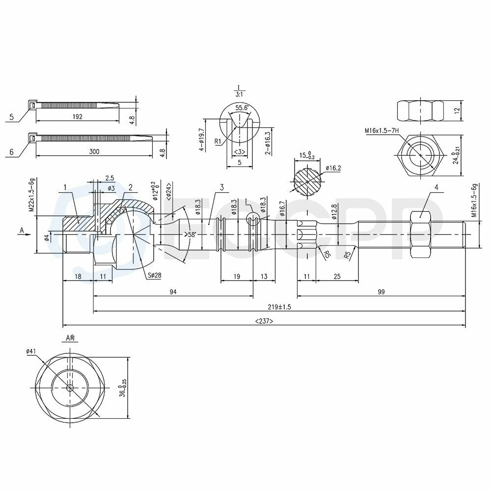 2007-2014  6pc Complete Front Suspension Kit for Ford Edge Lincoln MKX 6B93BC-57