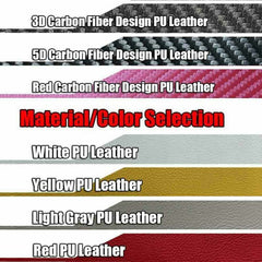 All Black Suede Leather Steering Wheel Red Strip on Wrap Cover For Tesla Model 3