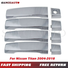 Front Rear LH RH Exterior Chrome Door Handle For 04-15 Nissan Titan Armada 04-10 6B93BC-57
