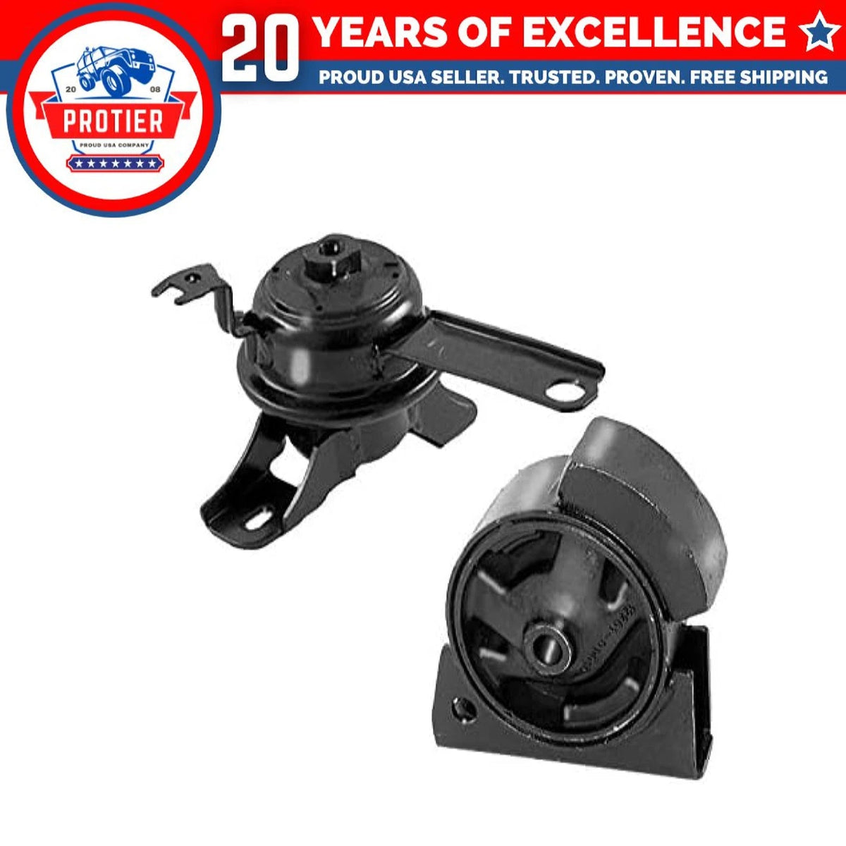 Front Motor Mount Set 2PCS A7264, A7243 for Toyota Corolla 1.8L MANUAL Trans 6B93BC-57