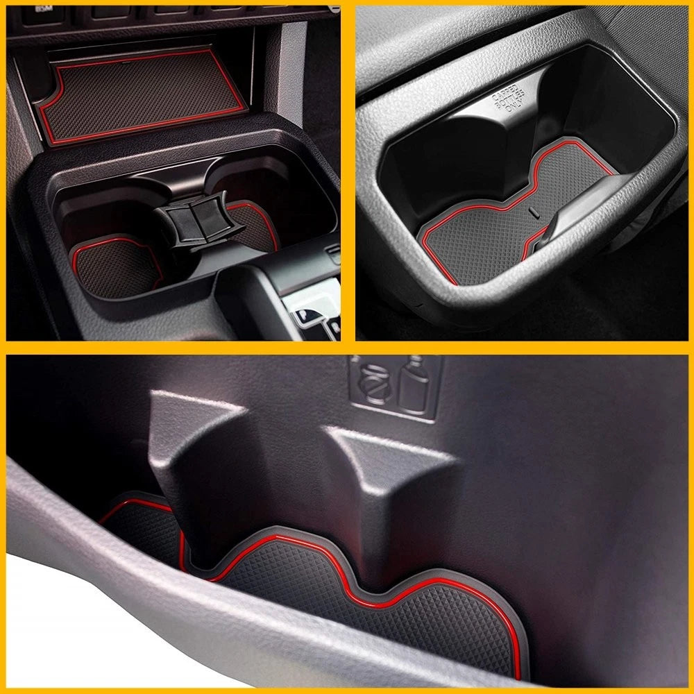 Interior Liner Pad For Toyota Tacoma 16-2022 Cup Console,Door Pocket Insert Red 6B93BC-57