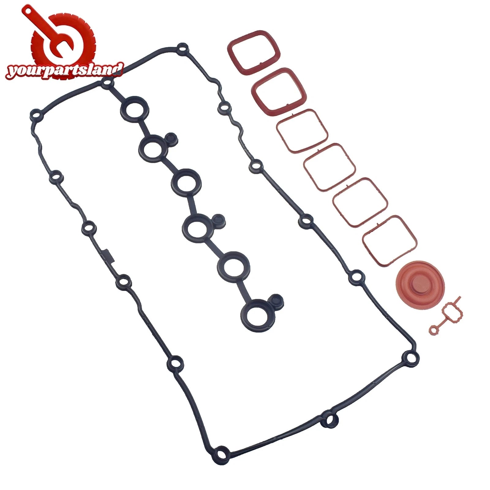 PCV Engine Valve Cover 2 Piece Intake manifold gasket set For VW Audi 3.6L 6B93BC-57