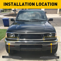 2PCS Front Bumper Grille Headlight Filler Trim Cover For 95-97 Toyota Tacoma 4wd 6B93BC-57